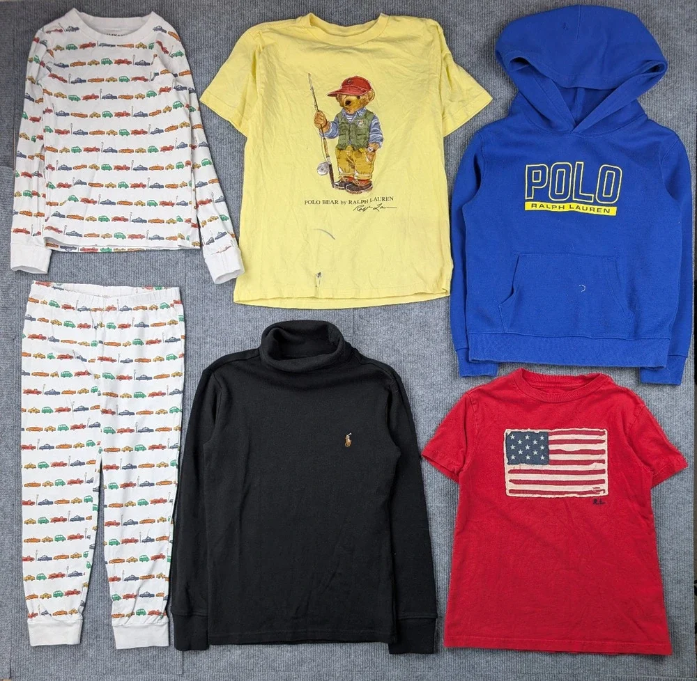 Clothing Lot Boys 7 8 Polo Ralph Lauren Classics Preppy Athleisure Sleep Pajama